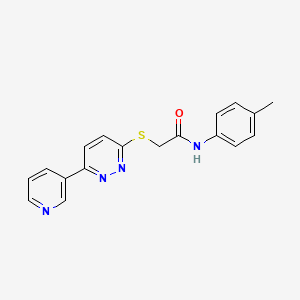 2-((6-(pyridin-3-yl)pyridazin-3-yl)thio)-N-(p-tolyl)acetamide