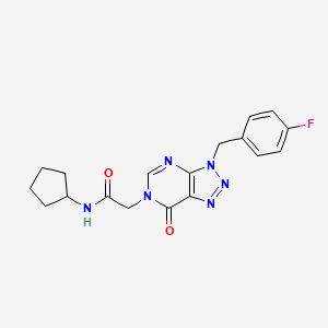 N-cyclopentyl-2-[3-(4-fluorobenzyl)-7-oxo-3,7-dihydro-6H-[1,2,3]triazolo[4,5-d]pyrimidin-6-yl]acetamide