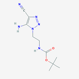 tert-butyl N-[2-(5-amino-4-cyano-1H-1,2,3-triazol-1-yl)ethyl]carbamate