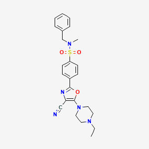 N-benzyl-4-[4-cyano-5-(4-ethylpiperazin-1-yl)-1,3-oxazol-2-yl]-N-methylbenzenesulfonamide