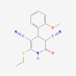 6-(Ethylthio)-4-(2-methoxyphenyl)-2-oxo-1,2,3,4-tetrahydropyridine-3,5-dicarbonitrile