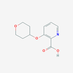 molecular formula C11H13NO4 B2843838 3-(氧杂环戊烷-4-氧基)吡啶-2-甲酸 CAS No. 1344299-66-6
