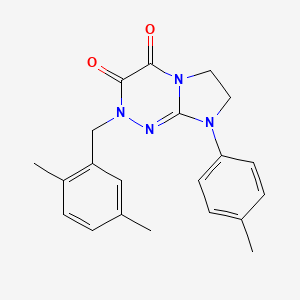 molecular formula C21H22N4O2 B2843841 2-(2,5-dimethylbenzyl)-8-(p-tolyl)-7,8-dihydroimidazo[2,1-c][1,2,4]triazine-3,4(2H,6H)-dione CAS No. 941936-98-7