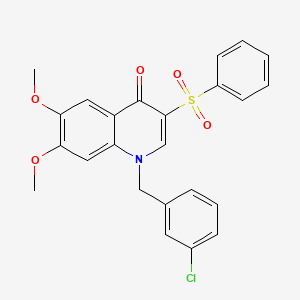 1-(3-chlorobenzyl)-6,7-dimethoxy-3-(phenylsulfonyl)quinolin-4(1H)-one
