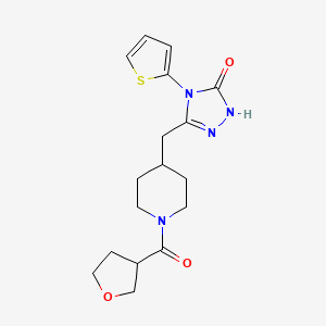 3-((1-(tetrahydrofuran-3-carbonyl)piperidin-4-yl)methyl)-4-(thiophen-2-yl)-1H-1,2,4-triazol-5(4H)-one