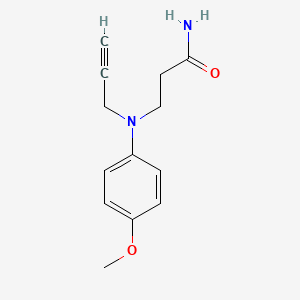 molecular formula C13H16N2O2 B2843859 3-[(4-Methoxyphenyl)(prop-2-yn-1-yl)amino]propanamide CAS No. 1197684-48-2