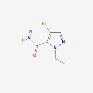 molecular formula C6H8BrN3O B2843869 4-bromo-1-ethyl-1H-pyrazole-5-carboxamide CAS No. 1005575-60-9