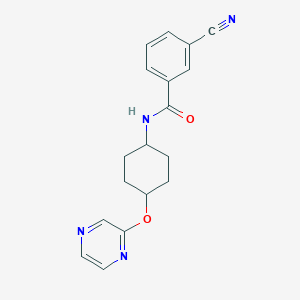 3-cyano-N-((1r,4r)-4-(pyrazin-2-yloxy)cyclohexyl)benzamide