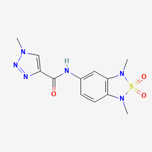 N-(1,3-dimethyl-2,2-dioxido-1,3-dihydrobenzo[c][1,2,5]thiadiazol-5-yl)-1-methyl-1H-1,2,3-triazole-4-carboxamide