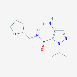 molecular formula C12H20N4O2 B2843878 4-amino-N-[(oxolan-2-yl)methyl]-1-(propan-2-yl)-1H-pyrazole-5-carboxamide CAS No. 2101198-30-3