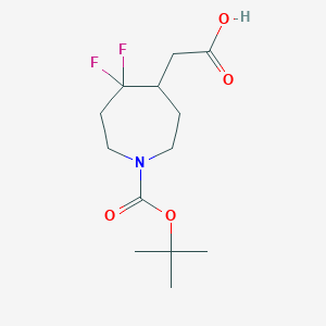 2-[5,5-Difluoro-1-[(2-methylpropan-2-yl)oxycarbonyl]azepan-4-yl]acetic acid