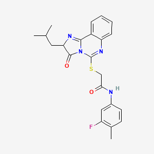 N-(3-fluoro-4-methylphenyl)-2-((2-isobutyl-3-oxo-2,3-dihydroimidazo[1,2-c]quinazolin-5-yl)thio)acetamide