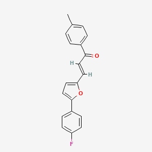 molecular formula C20H15FO2 B2843892 (E)-3-(5-(4-fluorophenyl)furan-2-yl)-1-(p-tolyl)prop-2-en-1-one CAS No. 304896-51-3