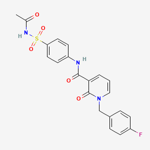 N-(4-(N-acetylsulfamoyl)phenyl)-1-(4-fluorobenzyl)-2-oxo-1,2-dihydropyridine-3-carboxamide