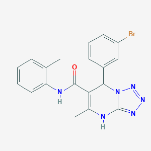 molecular formula C19H17BrN6O B284394 7-(3-bromophenyl)-5-methyl-N-(2-methylphenyl)-4,7-dihydrotetraazolo[1,5-a]pyrimidine-6-carboxamide 