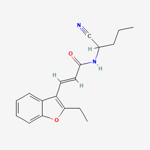 (E)-N-(1-cyanobutyl)-3-(2-ethyl-1-benzofuran-3-yl)prop-2-enamide