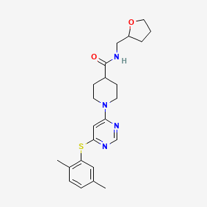 1-(6-((2,5-dimethylphenyl)thio)pyrimidin-4-yl)-N-((tetrahydrofuran-2-yl)methyl)piperidine-4-carboxamide