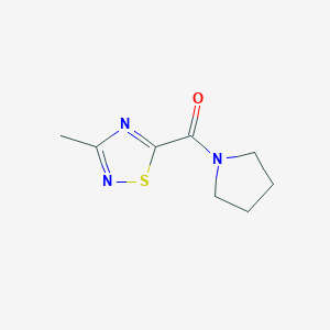 molecular formula C8H11N3OS B2843946 (3-Methyl-1,2,4-thiadiazol-5-yl)(pyrrolidin-1-yl)methanone CAS No. 1448050-05-2