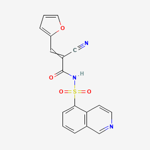 2-cyano-3-(furan-2-yl)-N-(isoquinoline-5-sulfonyl)prop-2-enamide