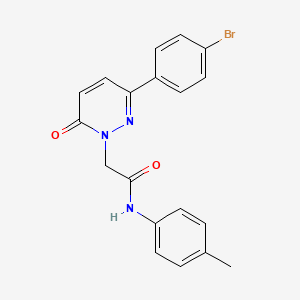 molecular formula C19H16BrN3O2 B2843958 2-[3-(4-溴苯基)-6-氧代吡咯啉-1-基]-N-(4-甲基苯基)乙酰胺 CAS No. 941972-62-9