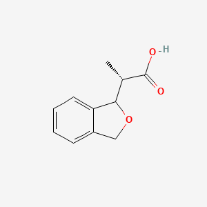 molecular formula C11H12O3 B2843960 (2S)-2-(1,3-Dihydro-2-benzofuran-1-yl)propanoic acid CAS No. 2248212-69-1