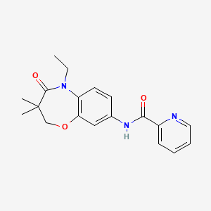 molecular formula C19H21N3O3 B2843963 N-(5-ethyl-3,3-dimethyl-4-oxo-2,3,4,5-tetrahydrobenzo[b][1,4]oxazepin-8-yl)picolinamide CAS No. 1206985-23-0