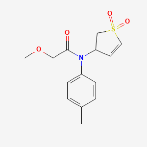 molecular formula C14H17NO4S B2843964 N-(1,1-dioxido-2,3-dihydrothiophen-3-yl)-2-methoxy-N-(p-tolyl)acetamide CAS No. 863008-35-9