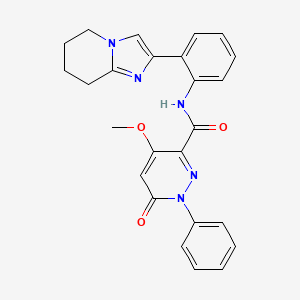 4-methoxy-6-oxo-1-phenyl-N-(2-(5,6,7,8-tetrahydroimidazo[1,2-a]pyridin-2-yl)phenyl)-1,6-dihydropyridazine-3-carboxamide