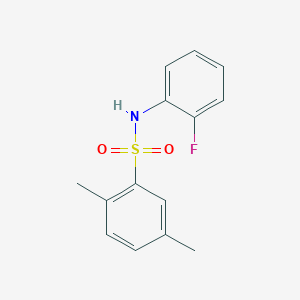 molecular formula C14H14FNO2S B2843975 N-(2-氟苯基)-2,5-二甲基苯磺酰胺 CAS No. 690962-13-1