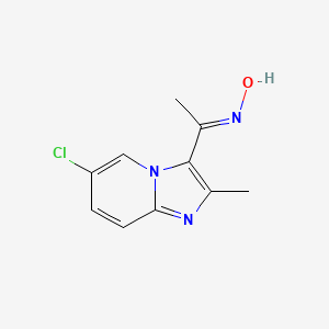 molecular formula C10H10ClN3O B2843977 1-(6-Chloro-2-methylimidazo[1,2-a]pyridin-3-yl)-1-ethanone oxime CAS No. 154877-43-7