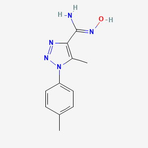 molecular formula C11H13N5O B2843980 N'-羟基-5-甲基-1-(4-甲基苯基)-1H-1,2,3-三唑-4-羧酰胺 CAS No. 1255791-06-0