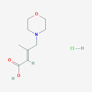 molecular formula C9H16ClNO3 B2843997 3-甲基-4-(吗啉-4-基)丁-2-烯酸盐酸盐 CAS No. 1909358-85-5