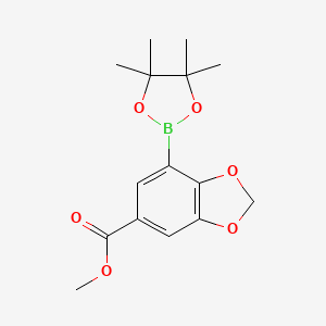 5-Methoxycarbonyl-2,3-methylenedioxyphenylboronic acid, pinacol ester