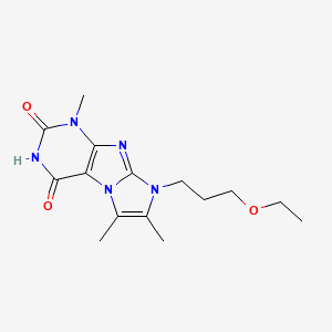 B2844002 6-(3-Ethoxypropyl)-4,7,8-trimethylpurino[7,8-a]imidazole-1,3-dione CAS No. 887466-45-7