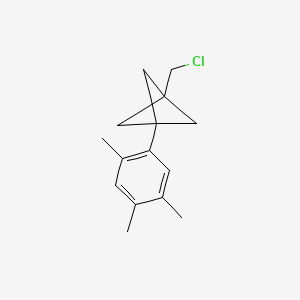 molecular formula C15H19Cl B2844008 1-(Chloromethyl)-3-(2,4,5-trimethylphenyl)bicyclo[1.1.1]pentane CAS No. 2287302-70-7
