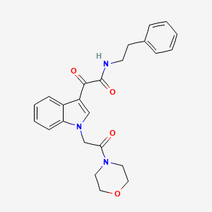 molecular formula C24H25N3O4 B2844010 2-(1-(2-morpholino-2-oxoethyl)-1H-indol-3-yl)-2-oxo-N-phenethylacetamide CAS No. 872856-98-9