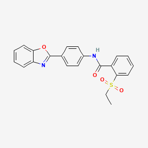 N-(4-(benzo[d]oxazol-2-yl)phenyl)-2-(ethylsulfonyl)benzamide