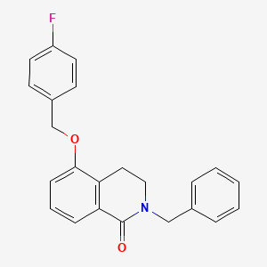 molecular formula C23H20FNO2 B2844018 2-Benzyl-5-[(4-fluorophenyl)methoxy]-3,4-dihydroisoquinolin-1-one CAS No. 850905-31-6