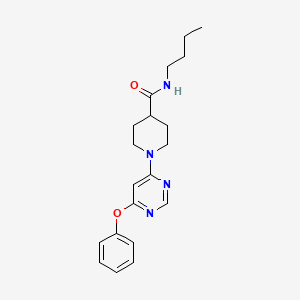 molecular formula C20H26N4O2 B2844019 N-丁基-1-(6-苯氧基嘧啶-4-基)哌啶-4-甲酰胺 CAS No. 1251573-26-8