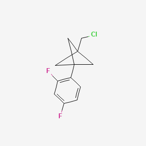 molecular formula C12H11ClF2 B2844021 1-(Chloromethyl)-3-(2,4-difluorophenyl)bicyclo[1.1.1]pentane CAS No. 2287282-21-5