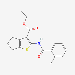 ethyl 2-(2-methylbenzamido)-5,6-dihydro-4H-cyclopenta[b]thiophene-3-carboxylate
