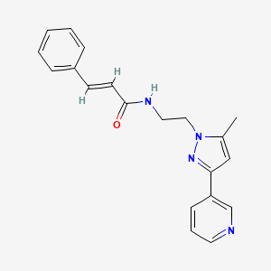 molecular formula C20H20N4O B2844025 N-(2-(5-methyl-3-(pyridin-3-yl)-1H-pyrazol-1-yl)ethyl)cinnamamide CAS No. 2035004-39-6