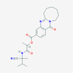 1-[(1-cyano-1,2-dimethylpropyl)carbamoyl]ethyl 13-oxo-6H,7H,8H,9H,10H,11H,13H-azocino[2,1-b]quinazoline-3-carboxylate