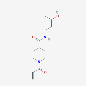 N-(3-Hydroxypentyl)-1-prop-2-enoylpiperidine-4-carboxamide