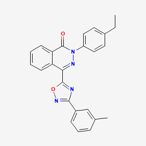 molecular formula C25H20N4O2 B2844036 2-(4-ethylphenyl)-4-(3-(m-tolyl)-1,2,4-oxadiazol-5-yl)phthalazin-1(2H)-one CAS No. 1359398-27-8