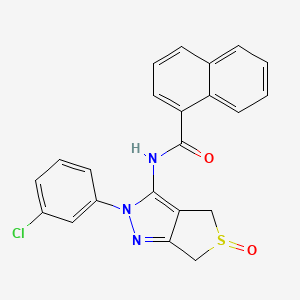 molecular formula C22H16ClN3O2S B2844044 N-(2-(3-氯苯基)-5-氧代-4,6-二氢-2H-噻吩[3,4-c]嘧啶-3-基)-1-萘甲酰胺 CAS No. 1020246-19-8
