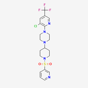 1-[3-Chloro-5-(trifluoromethyl)pyridin-2-yl]-4-[1-(pyridine-3-sulfonyl)piperidin-4-yl]piperazine