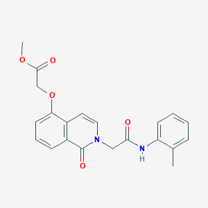 Methyl 2-[2-[2-(2-methylanilino)-2-oxoethyl]-1-oxoisoquinolin-5-yl]oxyacetate