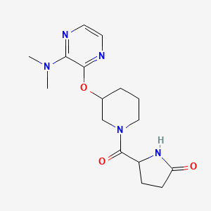 5-(3-((3-(Dimethylamino)pyrazin-2-yl)oxy)piperidine-1-carbonyl)pyrrolidin-2-one