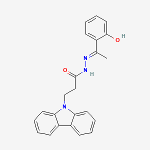 molecular formula C23H21N3O2 B2844049 3-(9H-咔唑并[9-yl]-N'-[(1E)-1-(2-羟基苯基)乙烯基]丙酰)脲 CAS No. 314076-18-1